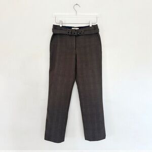 Prada vintage archive brown check pants belt 90s y2k cbk 4 S/M